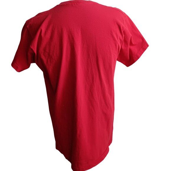 SINGLE STITCH T-shirt Vintage 1990's Men's XL Red Fruit Loom Pocket Tee USA - Picture 5 of 5